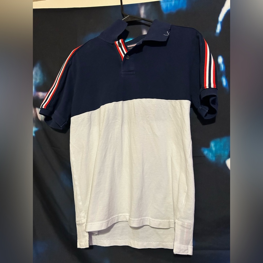 basic striped compamy polo